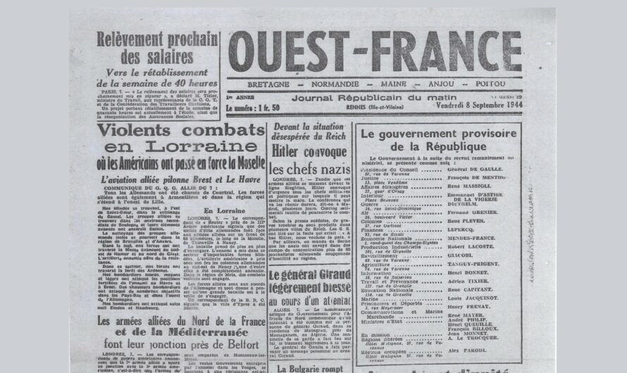 Dans nos archives – Trois numéros du premier Ouest-France de 1944